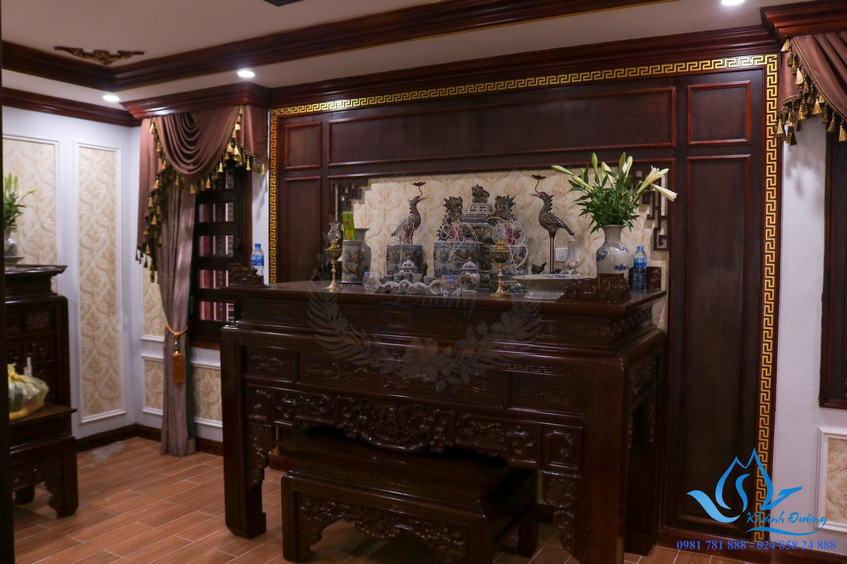 Rèm vải 3 lớp tân cổ điển sang trọng tại Hà Nội
