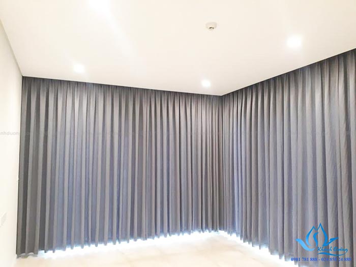 Rèm vải 1 lớp cho cửa kính lớn rộng