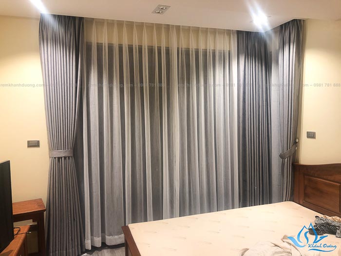 Mẫu rèm vải cho phòng ngủ đẹp chống nắng tốt 10
