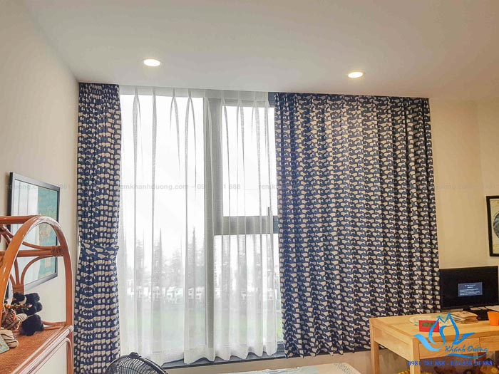 Mẫu rèm vải cho phòng ngủ đẹp chống nắng tốt 4