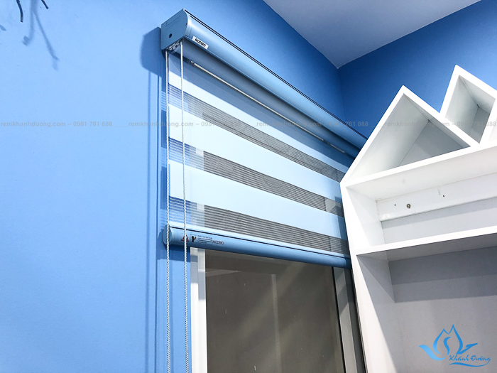 Sắc xanh dương nhạt của mẫu rèm cầu vồng BS1002