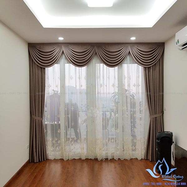 Mẫu rèm vải cho phòng ngủ đẹp chống nắng tốt 6