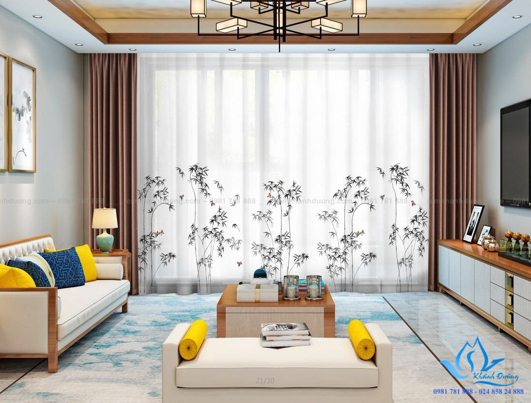 Rèm cửa in tranh RT22 phù hợp với nhiều không gian sống