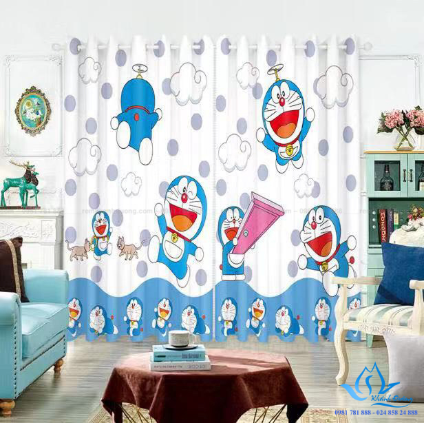 Mẫu rèm cửa in tranh RT29 có hình ảnh sinh động