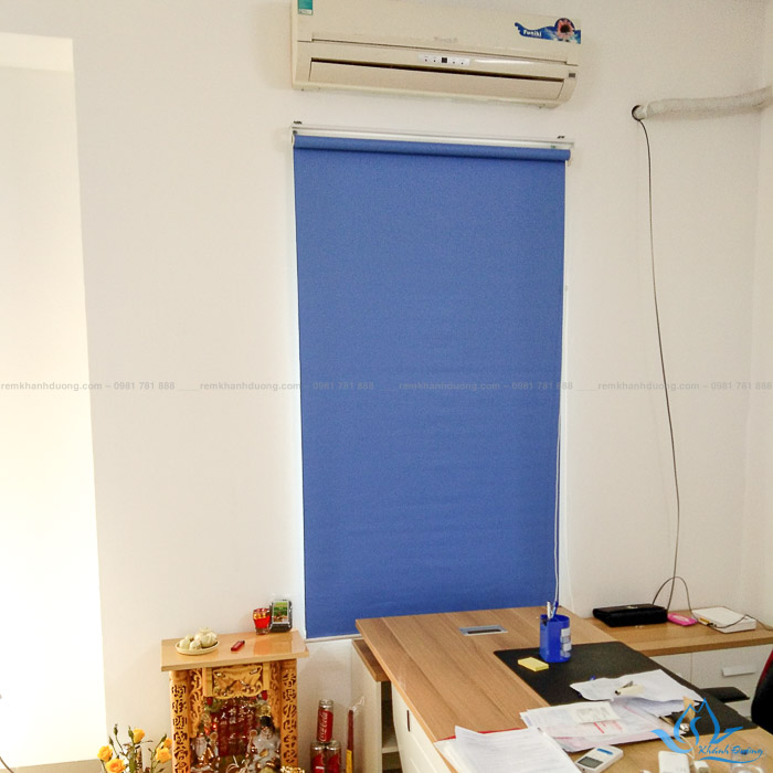 Rèm cuốn màu xanh đẹp tại Nhân Hòa - Thanh Xuân