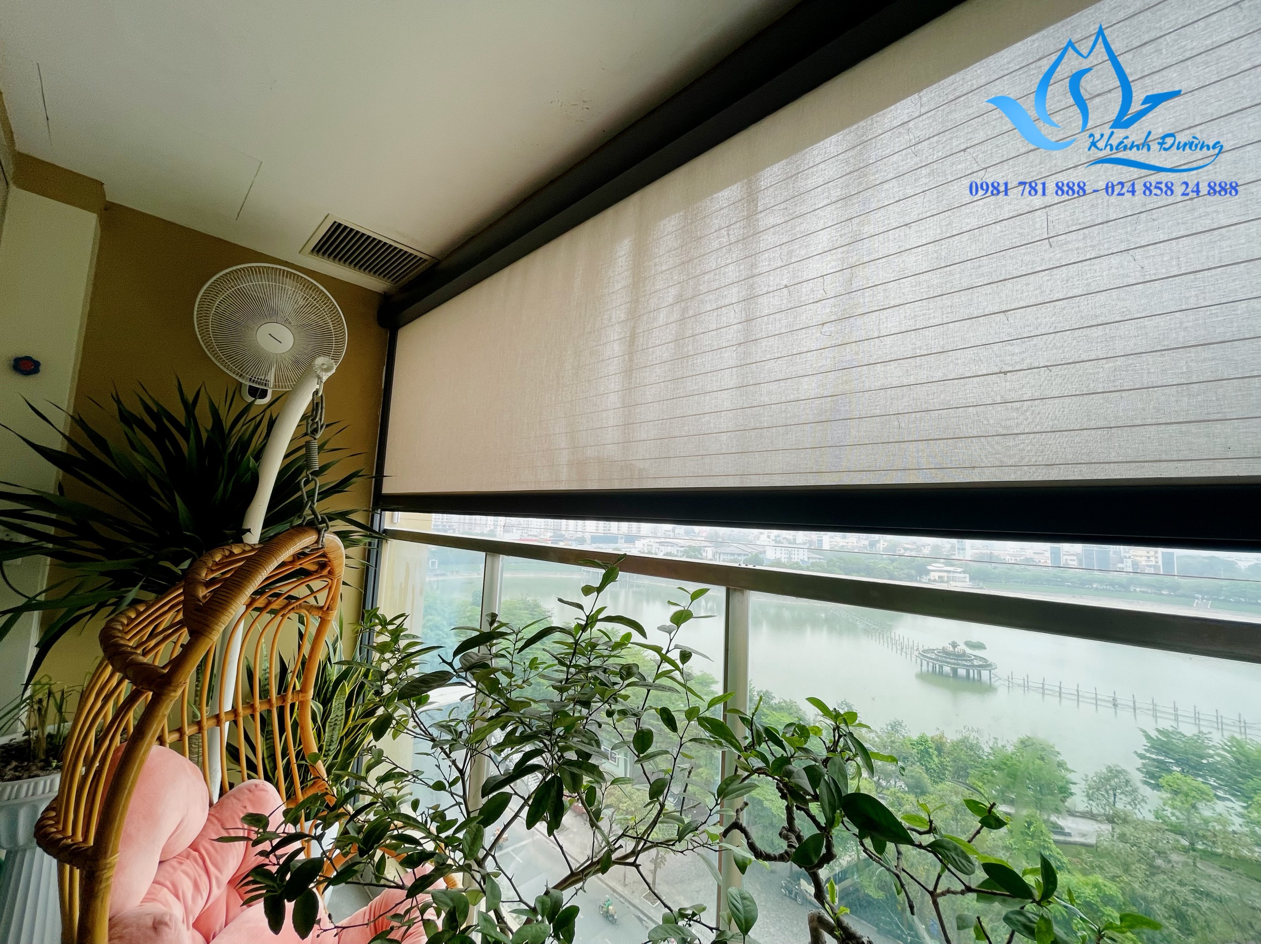 rèm che nắng mưa ban công chung cư