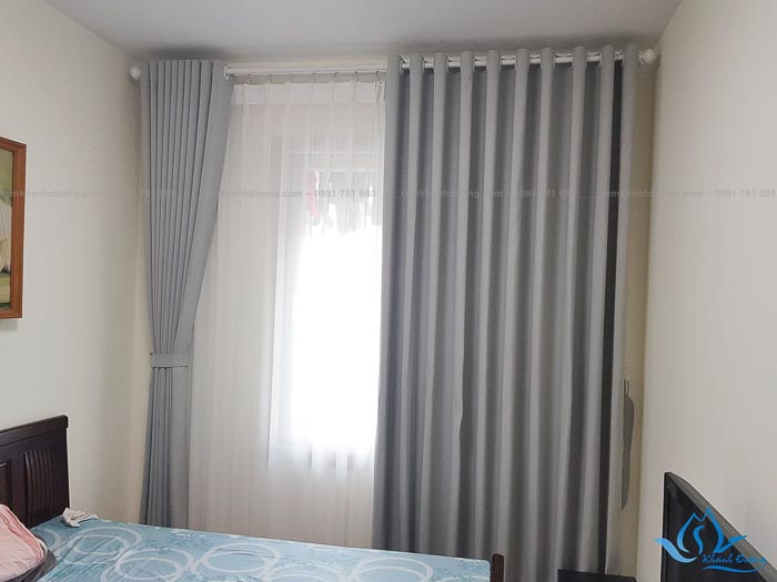 Mẫu rèm vải cho phòng ngủ đẹp chống nắng tốt 8