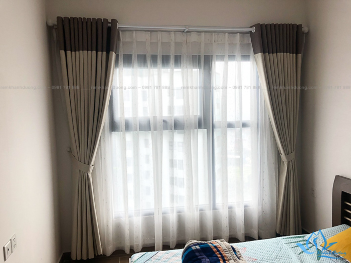 Giới thiệu mẫu rèm vải phối màu thanh lịch P2912