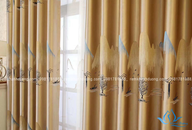 Bật mí hoa văn của mẫu rèm vải HH76