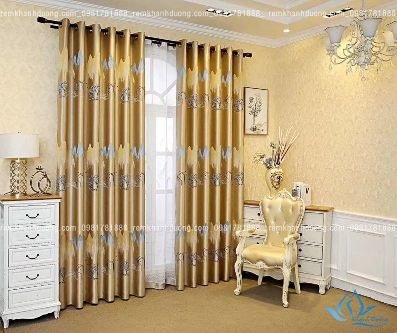 Thông tin kiểu dáng của rèm vải hoa văn HH76