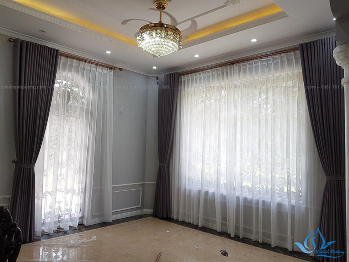Lắp Đặt Rèm Vải Biệt Thự Ở Đồng Trúc, Thạch Thất