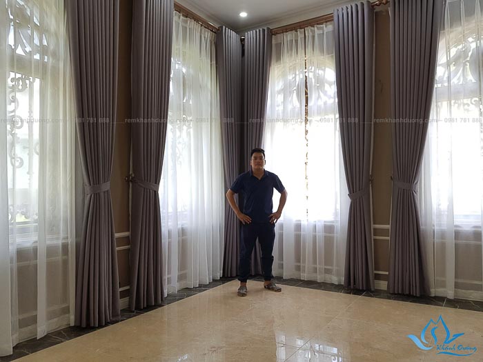Lắp Đặt Rèm Vải Biệt Thự Ở Đồng Trúc, Thạch Thất