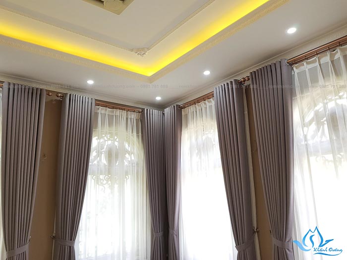 Lắp Đặt Rèm Vải Biệt Thự Ở Đồng Trúc, Thạch Thất