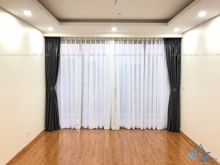 Rèm vải phòng ngủ một màu HH-02 ở Nguyễn Tuân