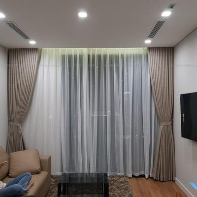 Báo giá rèm vải Hàn Quốc thêu vân nổi đẹp Nguyễn Trãi, Hà Nội HQ 1803
