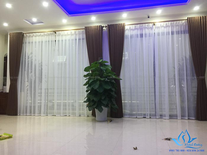 Báo giá rèm vải hai lớp đẹp cho biệt thự Gia Lâm, Hà Nội TM 69-14