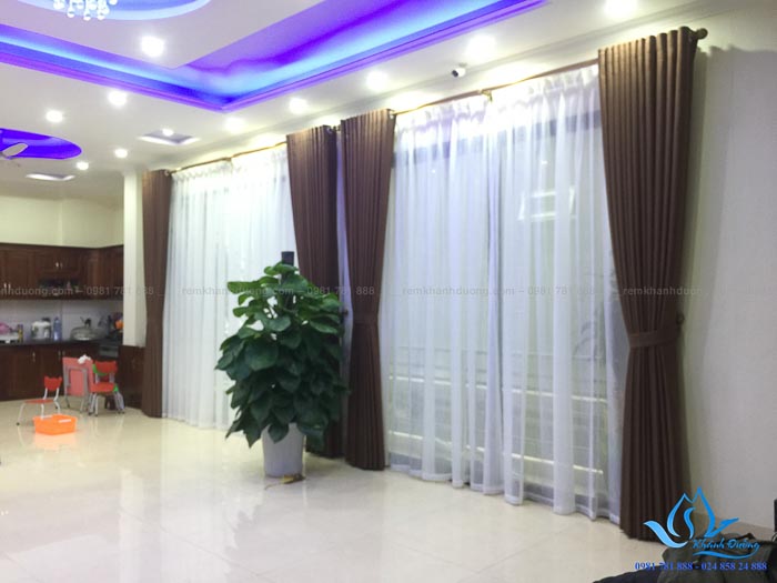 Báo giá rèm vải hai lớp đẹp cho biệt thự Gia Lâm, Hà Nội TM 69-14