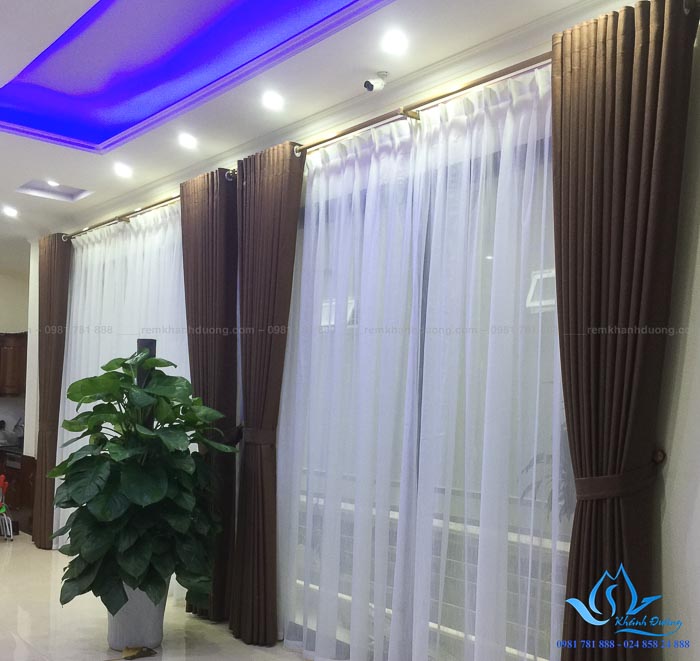 Báo giá rèm vải hai lớp đẹp cho biệt thự Gia Lâm, Hà Nội TM 69-14