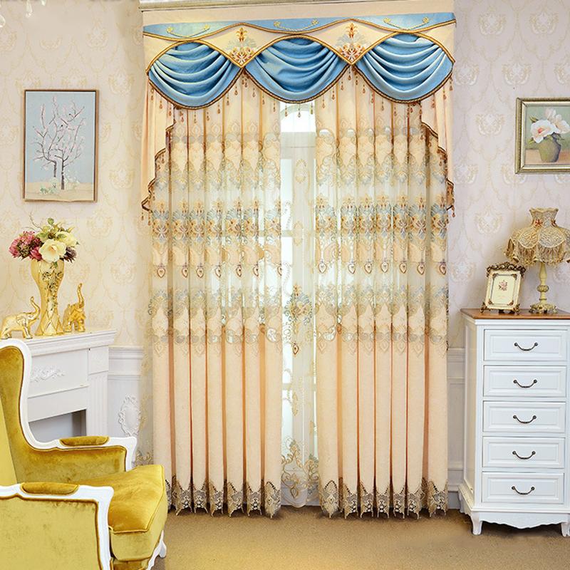 Rèm vải cổ điển phòng khách thanh lịch