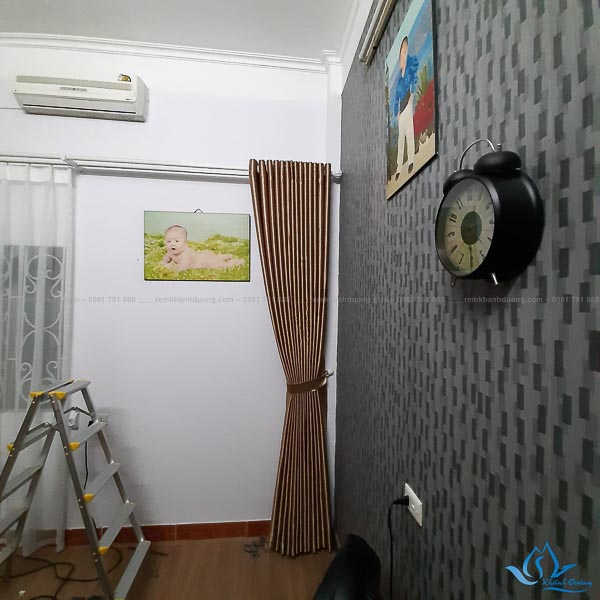 Rèm vải gấm đẹp cho phòng ngủ Hoàng Văn Thái, Thanh Xuân TM 80