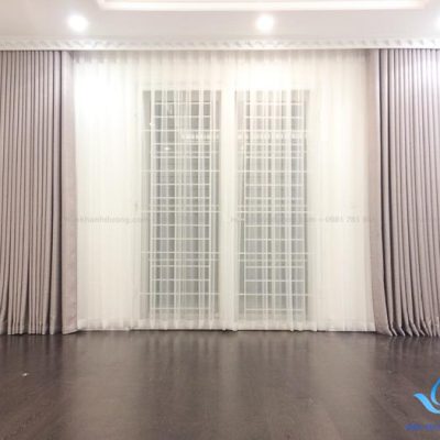 Chọn rèm vải 2 lớp biệt thự cao cấp Vincom Riverside, Long Biên L18-29