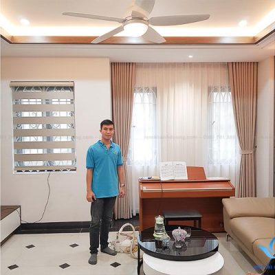 Chọn rèm vải Hàn Quốc giá tốt cho phòng khách Kim Mã, Hà Nội D 07