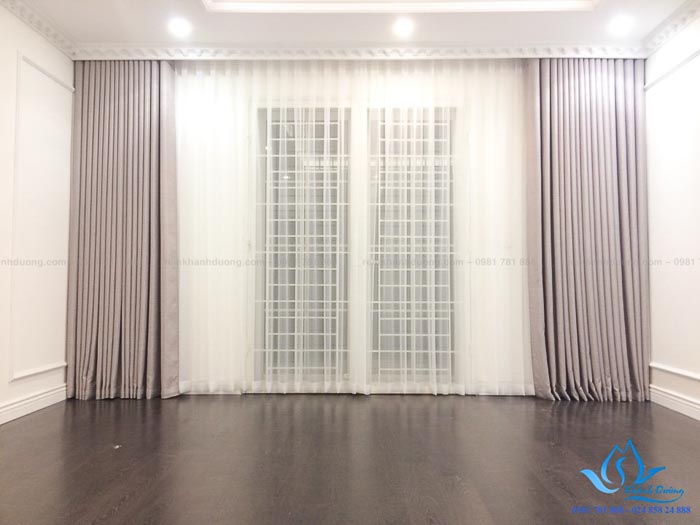 Chọn rèm vải 2 lớp biệt thự cao cấp Vincom Riverside, Long Biên L18-29