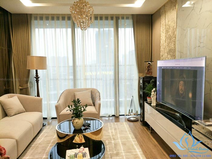 Chọn rèm vải cao cấp sang trọng cho phòng khách tại Liễu Giai TM-75-15