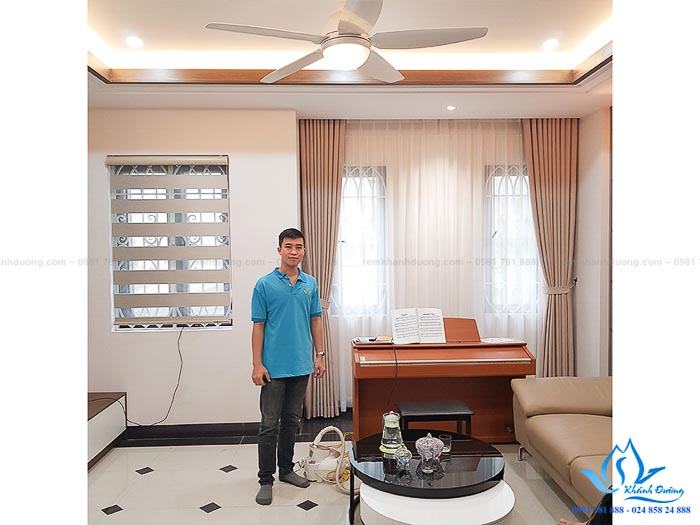 Chọn rèm vải Hàn Quốc giá tốt cho phòng khách Kim Mã, Hà Nội D 07