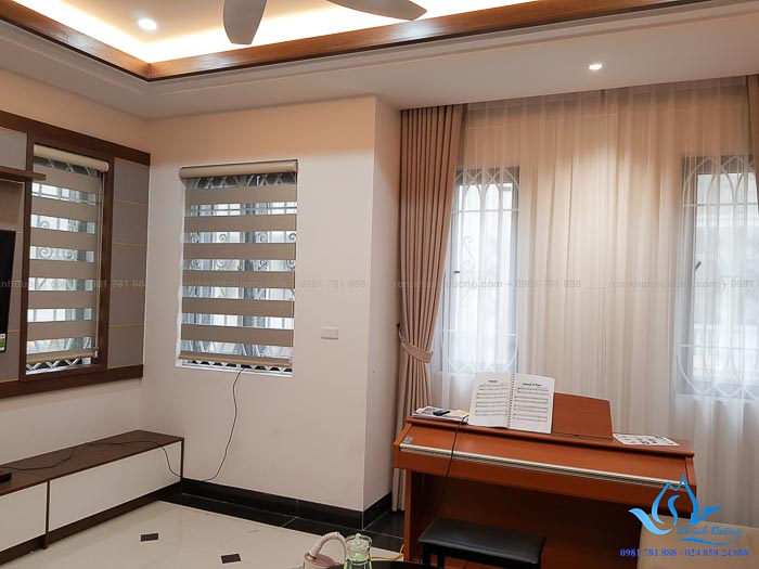 Chọn rèm vải Hàn Quốc giá tốt cho phòng khách Kim Mã, Hà Nội D 07