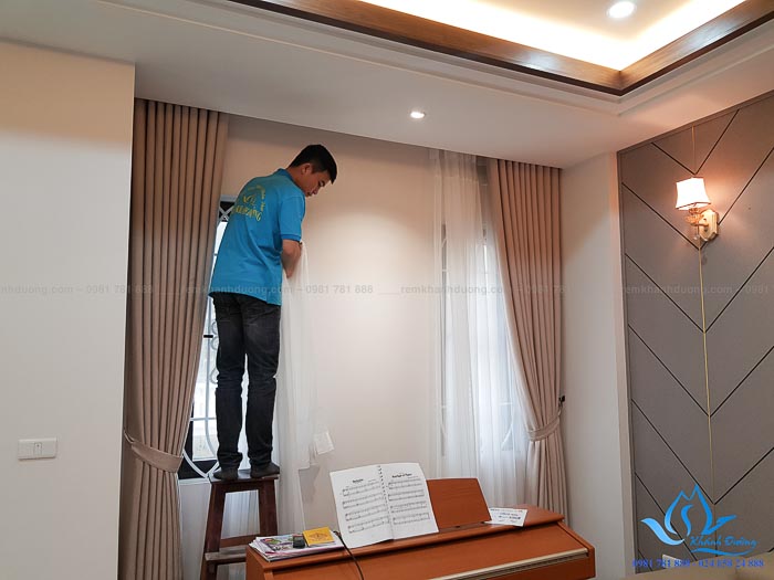 Chọn rèm vải Hàn Quốc giá tốt cho phòng khách Kim Mã, Hà Nội D 07