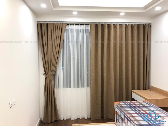 Rèm vải thô cho chung cư D’Capitale Trần Duy Hưng mã GP 485