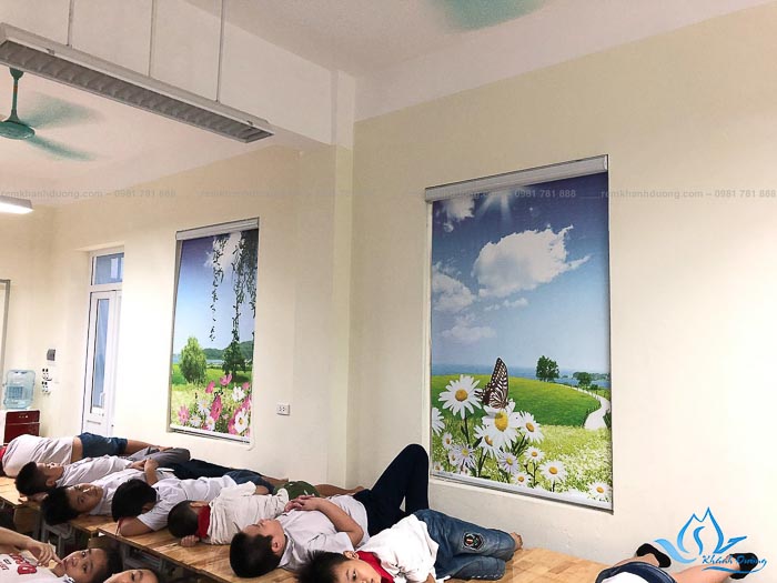 Giá rèm cuốn tranh 3D cho lớp học đẹp nhất tại Hà Nội
