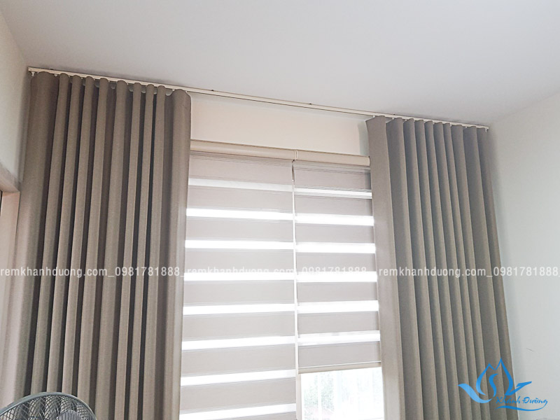 Rèm cửa vải may định hình đẹp cho phòng khách