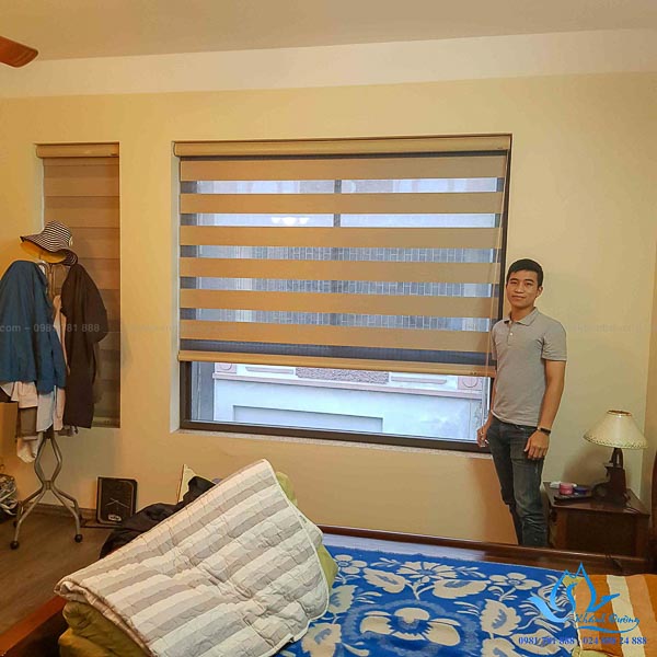 Rèm cửa có màu với tường là lựa chọn tốt nhất cho phòng ngủ nhỏ