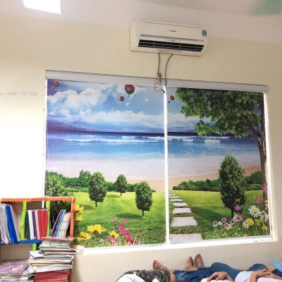Giá rèm cuốn tranh 3D cho lớp học đẹp nhất tại Hà Nội