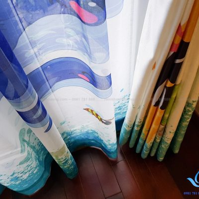 Rèm 3d lắp đặt tại nhà cô Thảo tại Âu Cơ, Tây Hồ Hà Nội