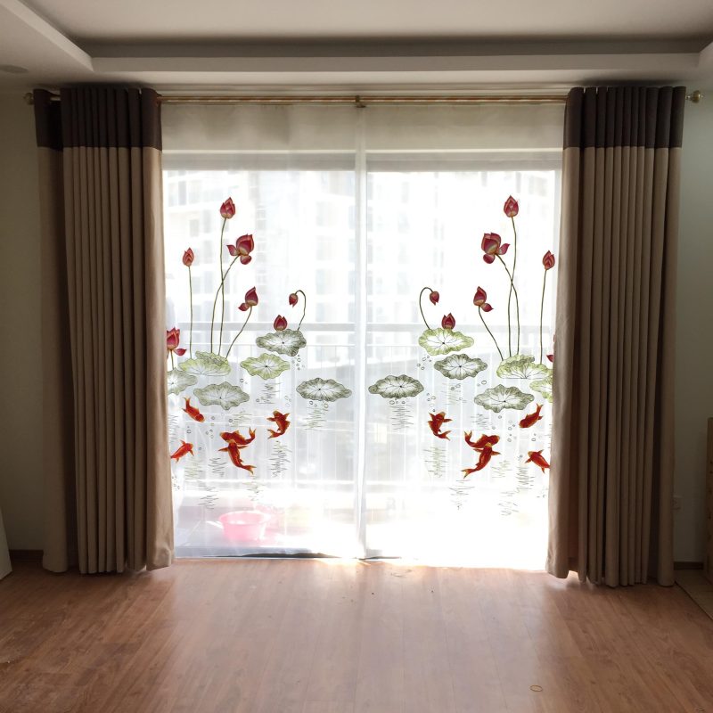 Giới thiệu mẫu rèm voan thêu tay trang nhã Linh Đàm, Hà Nội VT - 17