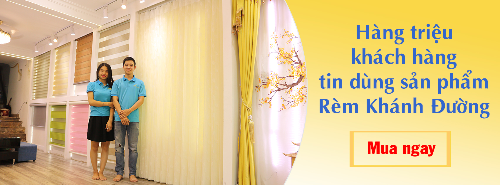 Bạn đang tìm kiếm một địa chỉ mua rèm cửa với tiêu chí: ĐẸP - ĐỘC - LẠ - GIÁ CẢ PHẢI CHĂNG ? Vậy đừng chần chừ mà hãy liên hệ với Rèm Khánh Đường