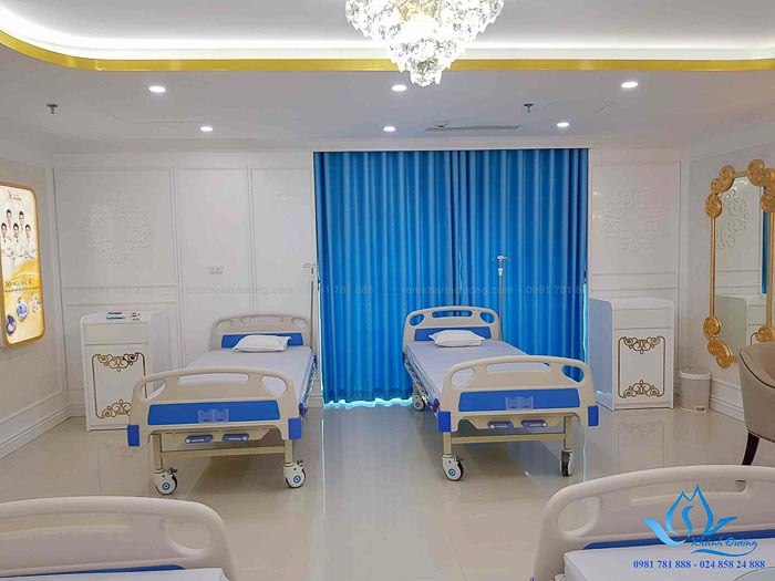 HÌNH ẢNH THỰC TẾ RÈM VẢI HAI LỚP TẠI THẨM MĨ VIỆN XUÂN HƯƠNG