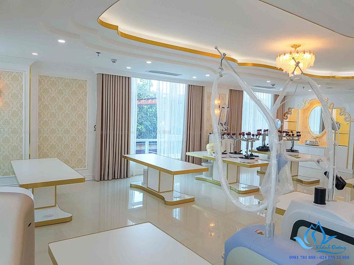 HÌNH ẢNH THỰC TẾ RÈM VẢI HAI LỚP TẠI THẨM MĨ VIỆN XUÂN HƯƠNG
