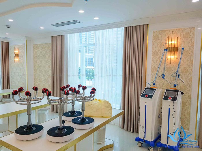 HÌNH ẢNH THỰC TẾ RÈM VẢI HAI LỚP TẠI THẨM MĨ VIỆN XUÂN HƯƠNG