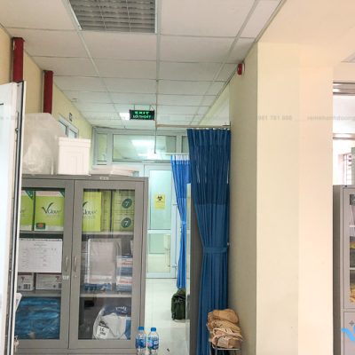 HS01 rèm bệnh viện màu xanh