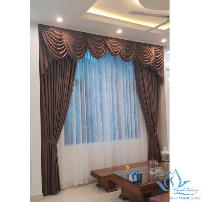 Lắp đặt rèm cổ điển yếm quả cao cấp tại phố Huế, Hà Nội KD - 09