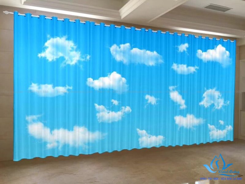 RT6 rèm vải 3D hình bầu trời