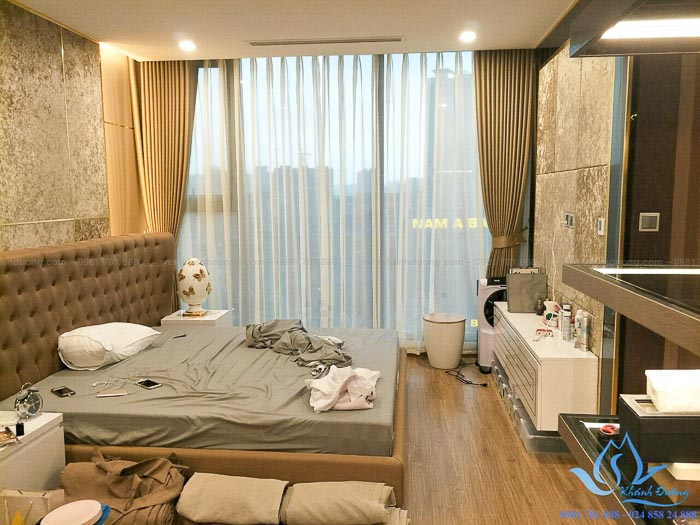 Lắp đặt rèm vải hai lớp phòng ngủ chung cư Vincom Liễu Giai TM-75-15 Lắp đặt rèm vải hai lớp phòng ngủ chung cư Vincom Liễu Giai TM-75-15
