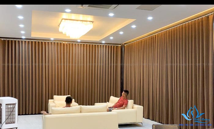 Màn cửa hai lớp cao cấp cho phòng khách đẹp Nguyễn Du, Hà Nội GP 568