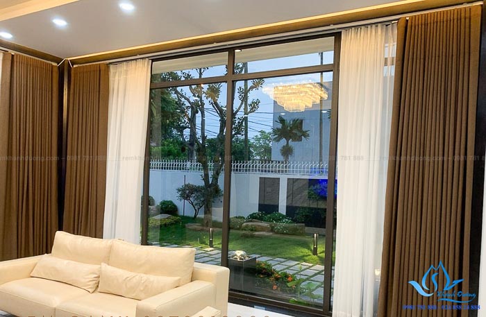 Màn cửa hai lớp cao cấp cho phòng khách đẹp Nguyễn Du, Hà Nội GP 568