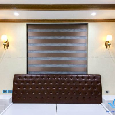 Mẫu rèm cầu vồng cao cấp cho phòng ngủ Master tại Gia Lâm CL 141