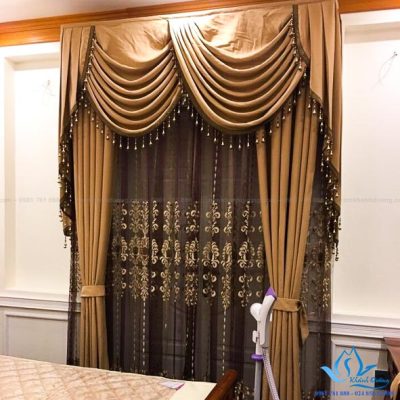 Mẫu rèm tân cổ điển sang trọng biệt thự KĐT Dương Nội, Hà Đông CĐ-02